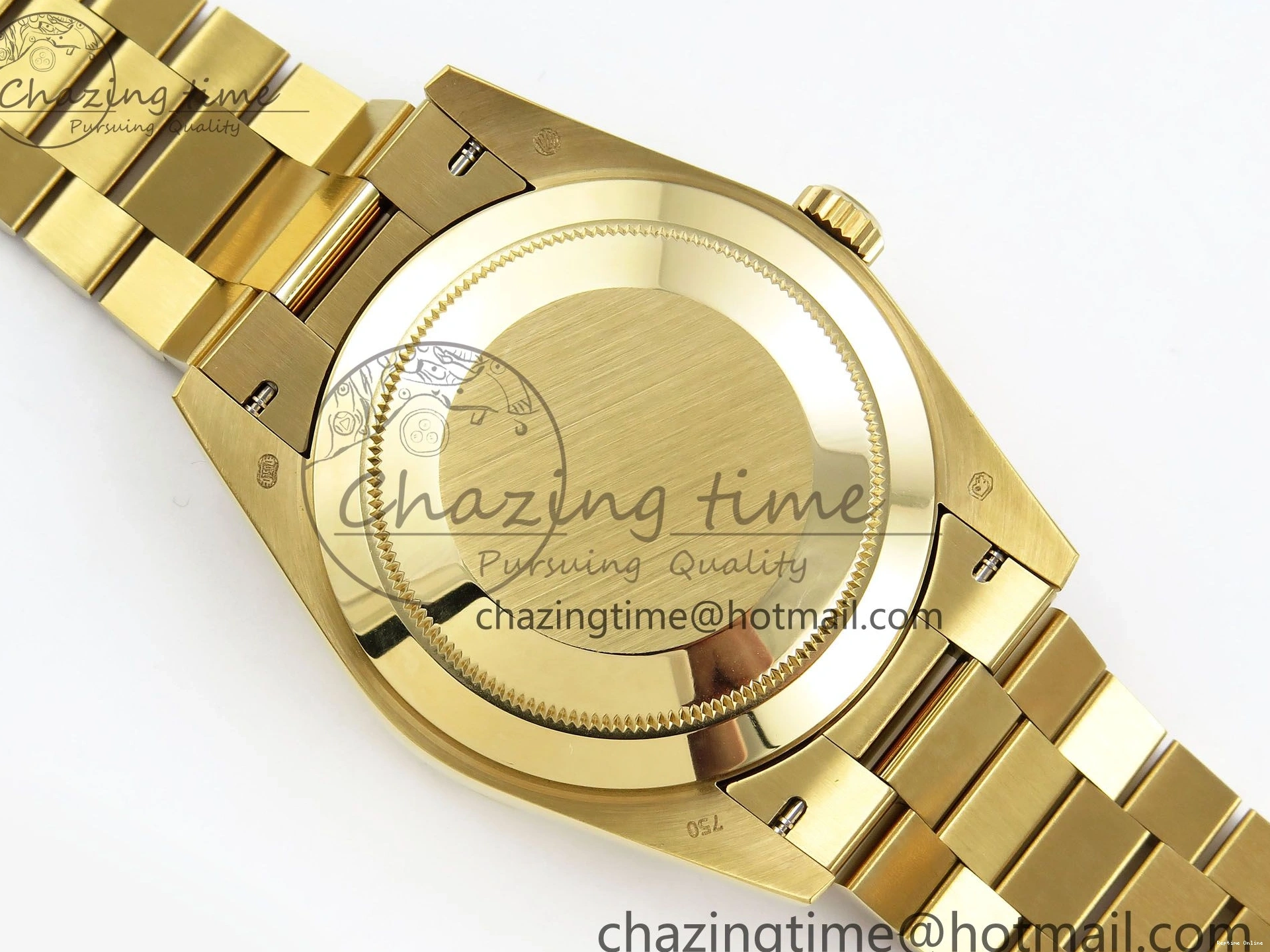0518 Day Date 40 YG JDF Gain Weight 904L Steel White Roman Dial on President Bracelet VR3255 V Functional 1369
